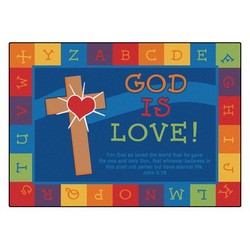 God is Love Rectangle Learning Rug
