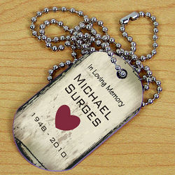 Personalized Heart Memorial Dog Tag
