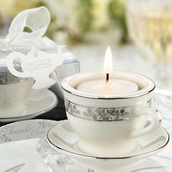 Miniature Porcelain Teacup Tealight Holder