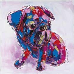 Bold Puppy Oil Painting