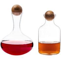 Wine and Whiskey Decanter Set