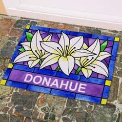Personalized Lilies Doormat