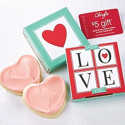 I Love You Cookie Card with Gift Certificate