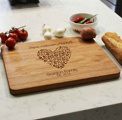 Personalized Season Everything with Love Cutting Board