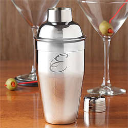 Personalized Cocktail Shaker with Initial Monogram