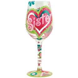 My Sister is My BFF Wine Glass