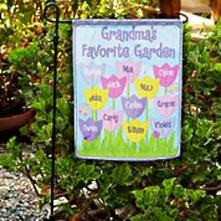Personalized Tulip Garden Flag with Stand