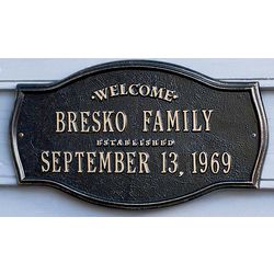 Heirloom Personalized Welcome Plaque
