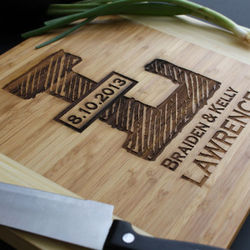 Personalized Sketch Letter Initial Cutting Board