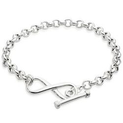 Infinity X Infinity Toggle Bracelet in Sterling Silver