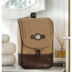 Personalized Canvas and Leather Travel Kit