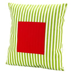 Personalized Christmas Pillow Cover with Green Stripes
