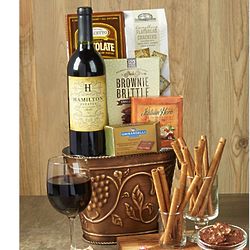Grapevine Red Wine and Cheese Gift Basket