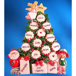 Family Tree Tabletop Christmas Ornament