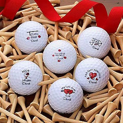 Personalized Loving Hearts Callaway Golf Ball Set