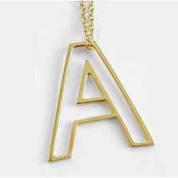 Personalized Gold Plated Letter A Necklace