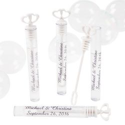 Personalized Two Hearts Bubble Tubes