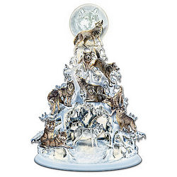 The Legend of the White Wolf Illuminated Tabletop Tree