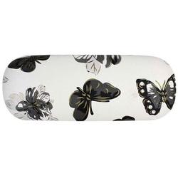 Butterfly and Flower Pattern Hard Clamshell-Style Eyeglass Case