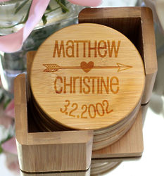 Shot Through the Heart Personalized Coasters