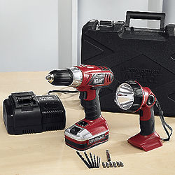 Cordless Drill & Worklight Set And 2-Piece Reciprocating Saw & Wo
