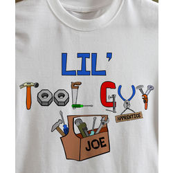 Kids Little Tool Guy Personalized T-Shirt