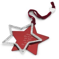 2013 Cubic Zirconia Swing Star Christmas Ornament