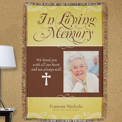 Personalized In Loving Memory Photo Throw Blanket