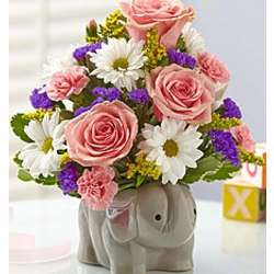 Baby Girl Elephant Flower Bouquet