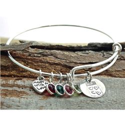 Mother of the Groom's Personalized Wire Bangle Bracelet