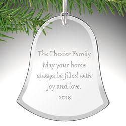 Personalized Glass Bell Ornament
