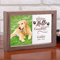 Personalized Favorite Hello Hardest Goodbye Table Top Sign