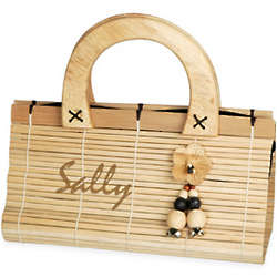 Personalized Tropical Bamboo Handbag