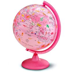 Light-Up Animals-Around-the-World Pink Globe