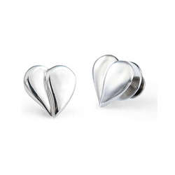 Sterling Silver Loving Heart Pins for Two