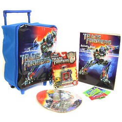 Transformers Rolling Backpack and Toys