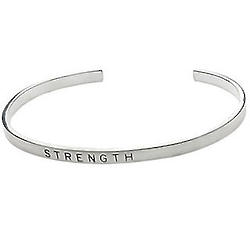 Strength Sterling Silver Friendship Stackable Bracelet