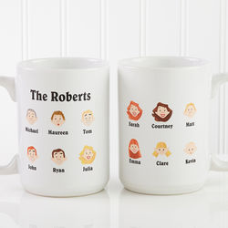 Our Family Characters Personalized Coffee Mug