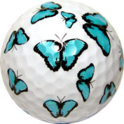 Blue Butterfly Golf Ball