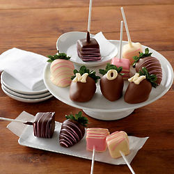 Mother's Day Chocolate-Covered Strawberries and Cheesecake Pops