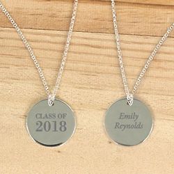Personalized Silver Graduation Pendant