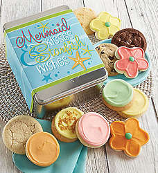 Assorted Cookies in Mermaid Kisses, Starfish Wishes Gift Tin