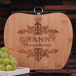 Personalized Engraved Apple-Shaped Cutting Board
