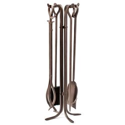 Hand-Forged Fireplace Tool Set