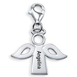 Personalized Guardian Angel Pendant on Lobster Clasp