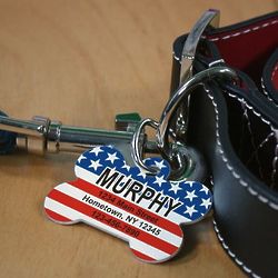 Personalized Stars and Stripes Pet Tag