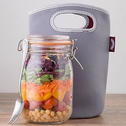 Lunch Jar with Neoprene Sleeve and Spork