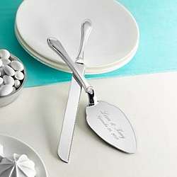 Personalized Satin Handle Cake Knife and Server Set