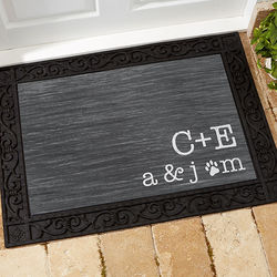Personalized Family Initials Recycled Rubber Back Doormat
