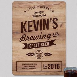 Personalized Brewing Company Wall Sign